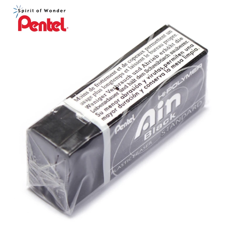 Pentel ZEAH06 черный ластик 12 штук аин Привет полимер пластиковый карандаш 43*18*11 мм