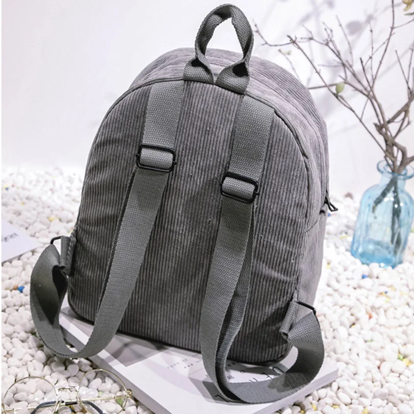 Милый вельветовый рюкзак карамельного цвета женская небольшая дорожная сумка