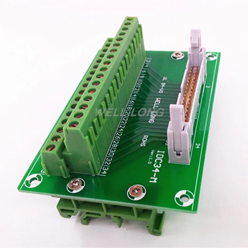 IDC34 2x17 штифтов 0 1 &quotштыревой секционный щит клеммный блок разъем.|terminal block|connector