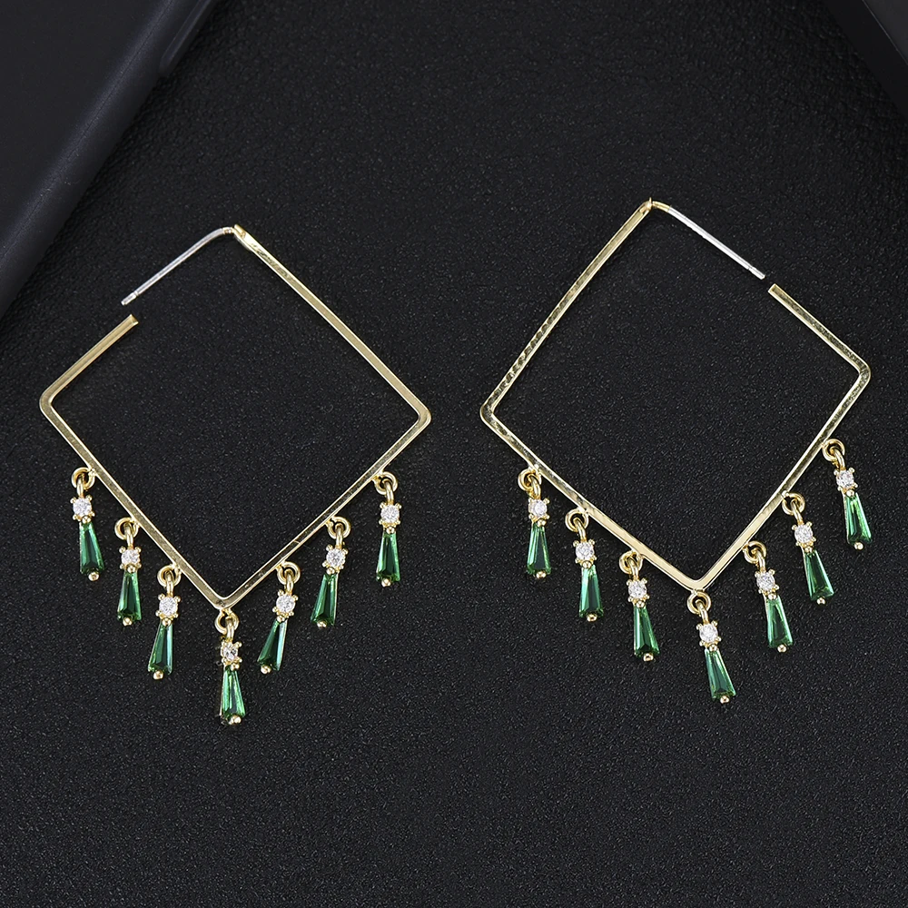 Женские серьги с кисточками SISCATHY простой фианит кристаллами Дубаи