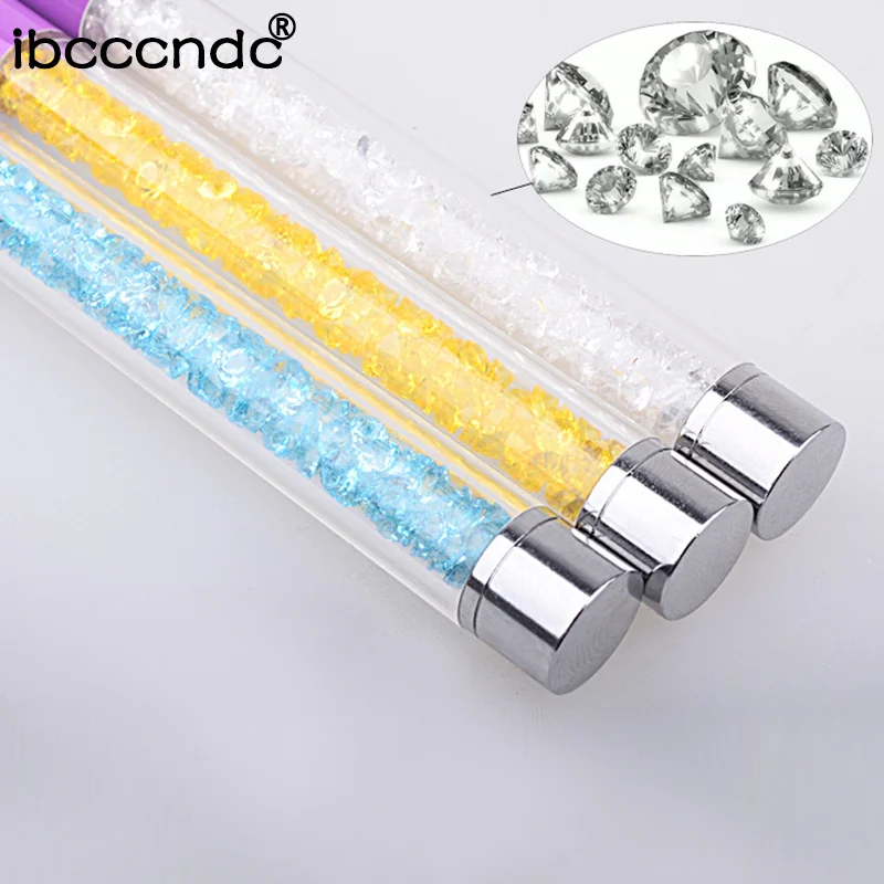 

New Quartz Scrubs Stone Cuticle Stick Pen Dead Skin Cuticle Nail Art Pusher Manicure Care Tools Cuticle Nail Art Pusher Home use
