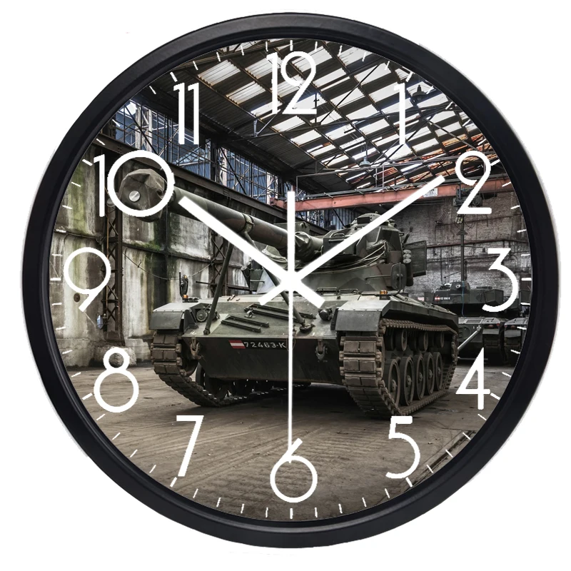 

Реальное фото тяжелый танк с оружием настенные часы для гостиной Военные Вентиляторы настенные часы домашний декор