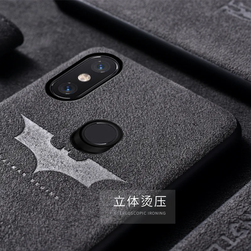 Нескользящая кожаная меховая чехол для Xiaomi Mi 5 телефона 6 8 9 mix 2 3 2s max redmi note 7 Marvel Batman