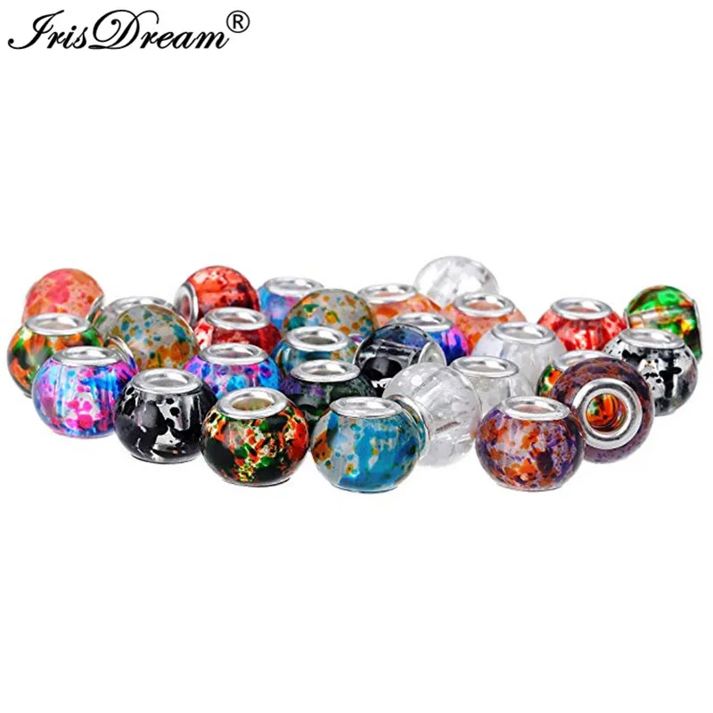 Бусины из муранского стекла с большим отверстием для браслета 10 шт./партия |