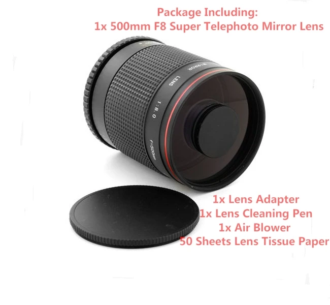 Супер телеобъектив 500 мм f/8 зеркальный объектив для Canon EF Rebel 600D 1100D 1000D 550D 200D 80D 77D 70D