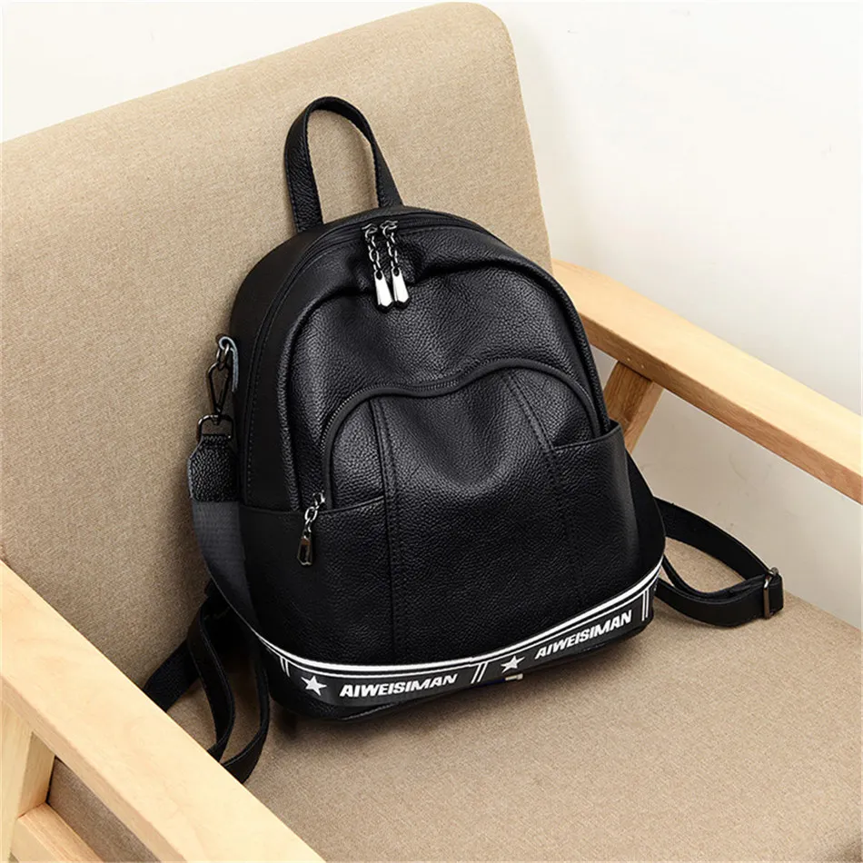 Simple Backpack Female Waterproof Backpacks for Women Large Capacity School Bags for Girls Brand leather Travel Bag Sac a Dos