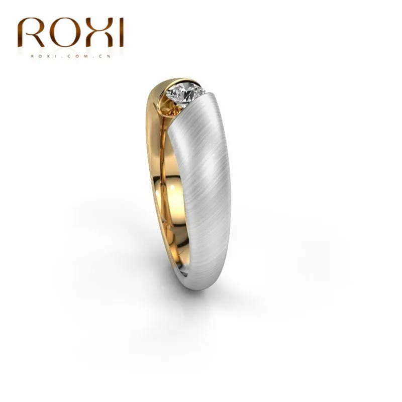 ROXI Wedding Rings For Women Lover Gold Couple Rings Wedding Bands Color Separation Engagement Party Jewelry Anillos Mujer