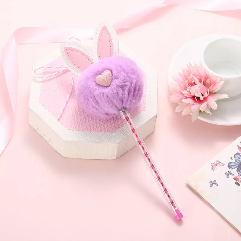 Кролик плюшевая гелевая ручка Kawaii школьные принадлежности канцелярские гелевые чернила ручка подарок Школьный набор канцелярских принадлежностей Bts дети милый Ручка инструмент