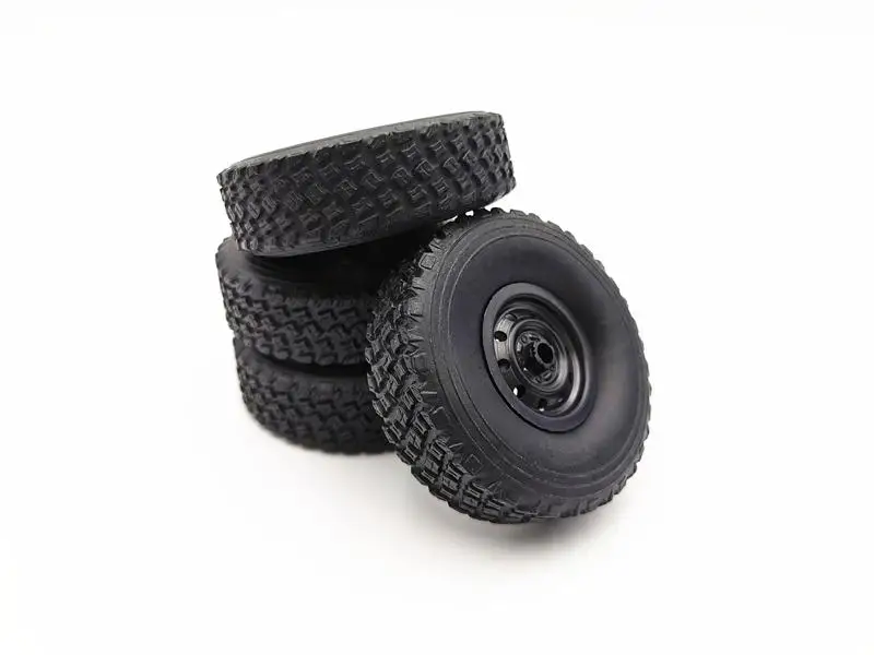 LeadingStar 4PCS/Set HengLong WPL C34 Four-wheel Drive FJ40 Cruiser RC Auto Parts Wheel Tires | &amp Accs