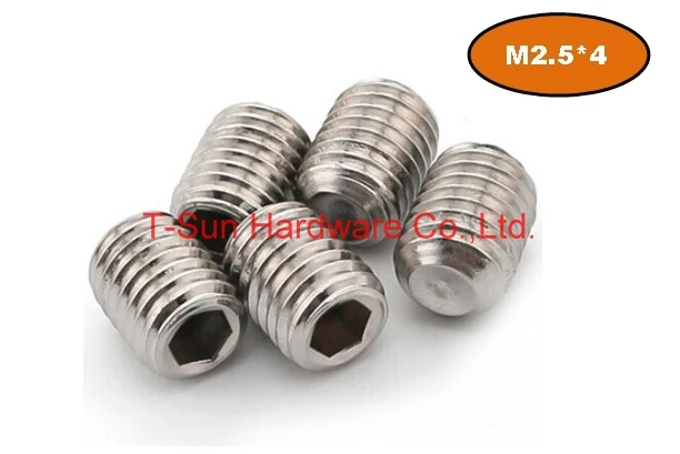 

DIN916 M2.5*4 Hexagon Socket Cup Point Grub Screw Stainless Steel