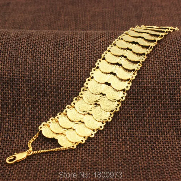 Роскошный исламский браслет для монет золотого цвета мусульманские монеты