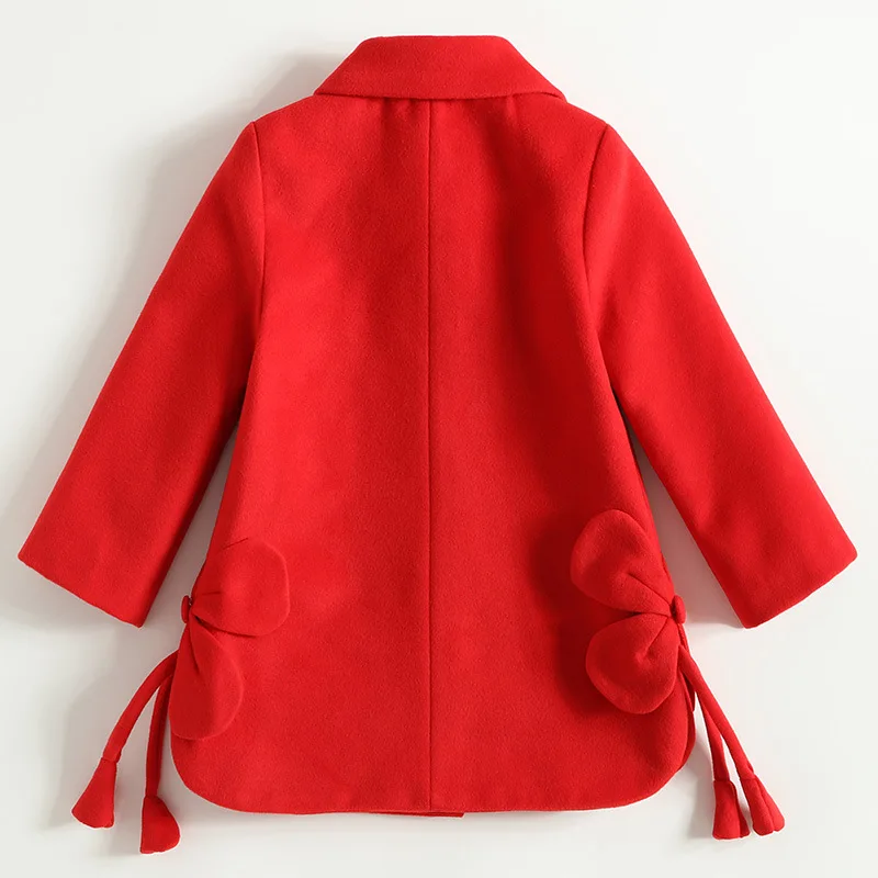 Шерстяное пальто для маленьких девочек детская одежда верхняя принцесс модные