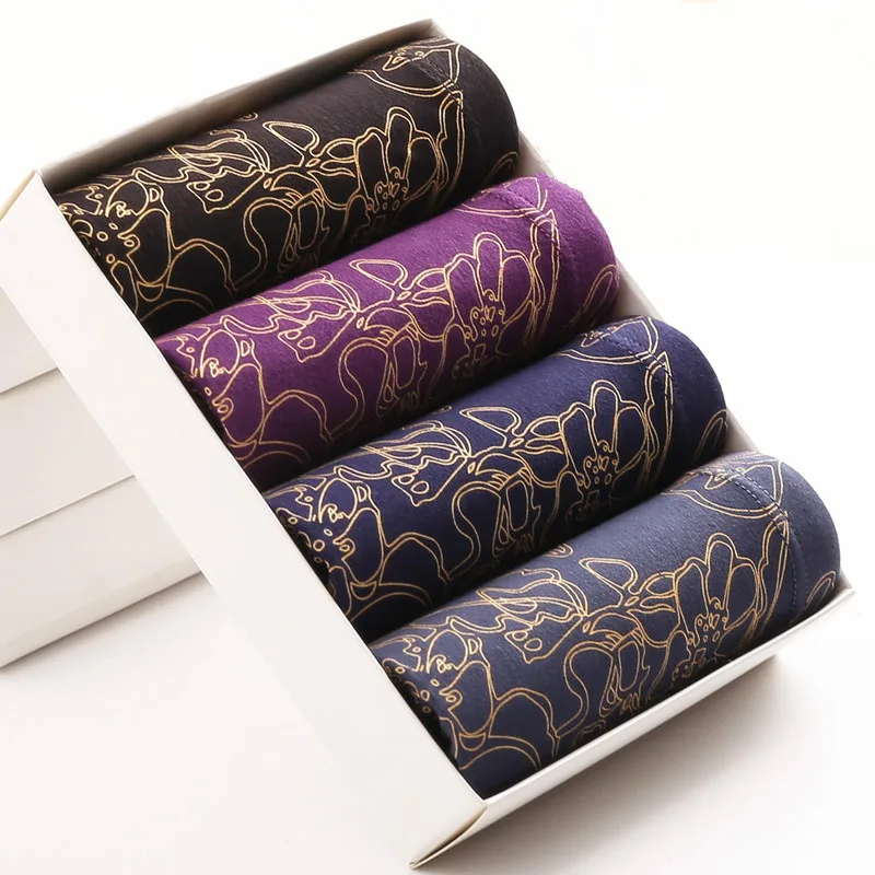 Нижнее белье мужские боксеры U Pouch Выпуклые Модальные нижнее белье шорты с принтом дышащие мягкие мужские боксеры 4 шт плюс размер 5XL 6XL 7XL