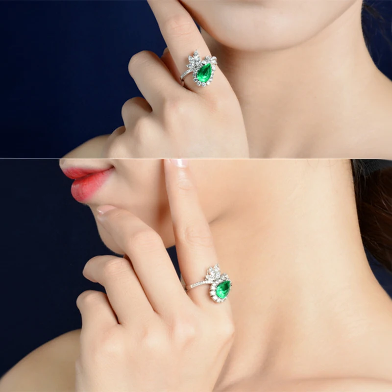 Кольцо с натуральным изумрудом 1 2ct до 3ct 14 к белое желтое золото 0 4 5 карат круглой