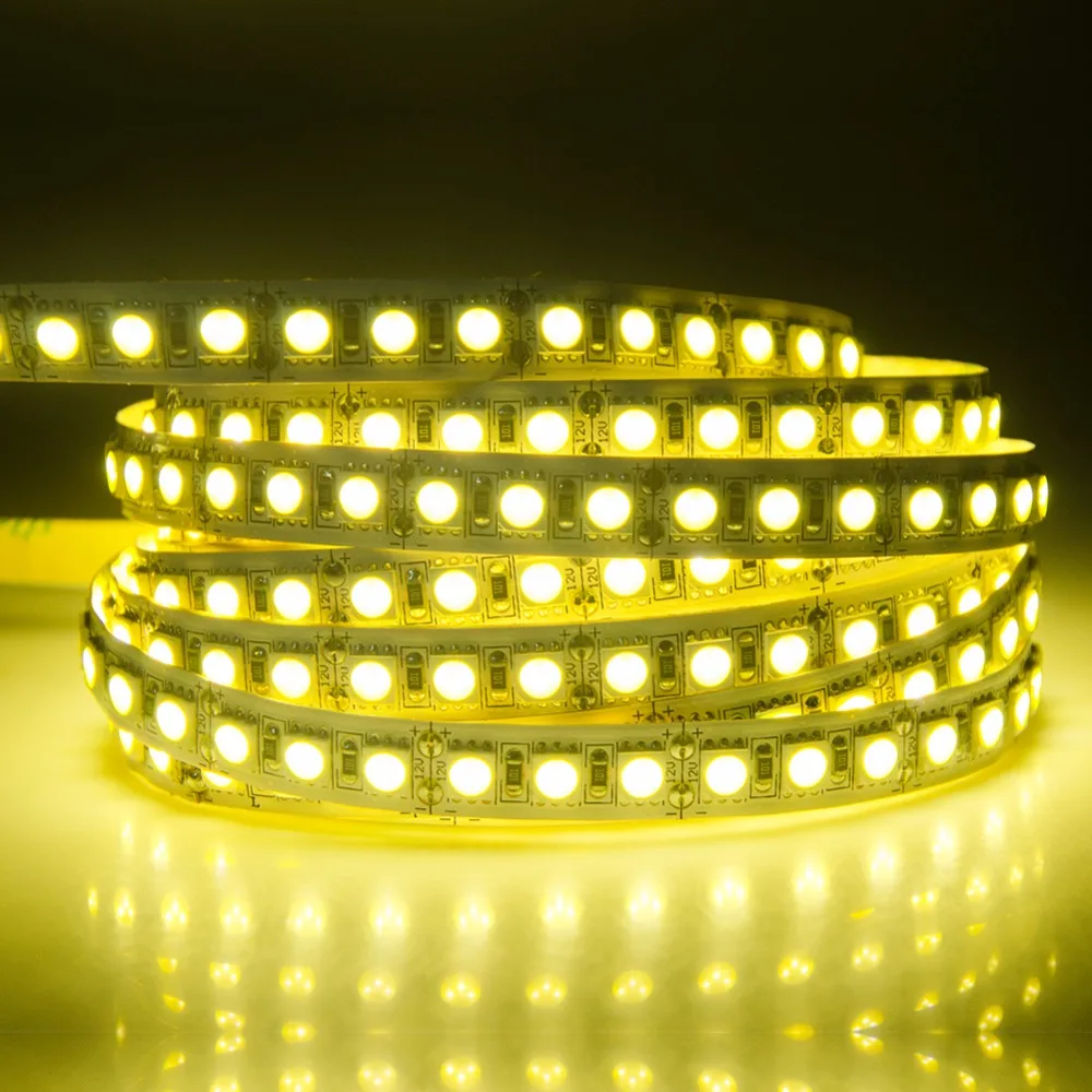 24 В 5050SMD светодиодный светильник 5 м DC 12 В 600 светодиодный s супер яркая светодиодная с долгим сроком службы полоса IP33 IP65 IP68 Водонепроницаемая домашняя лента