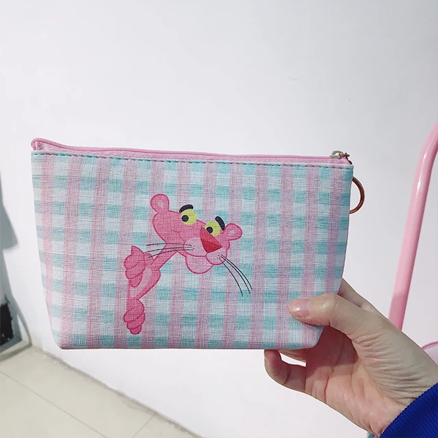 Новая мода мультфильм о розовой свинье Фламинго пантера макияж дорожные сумки