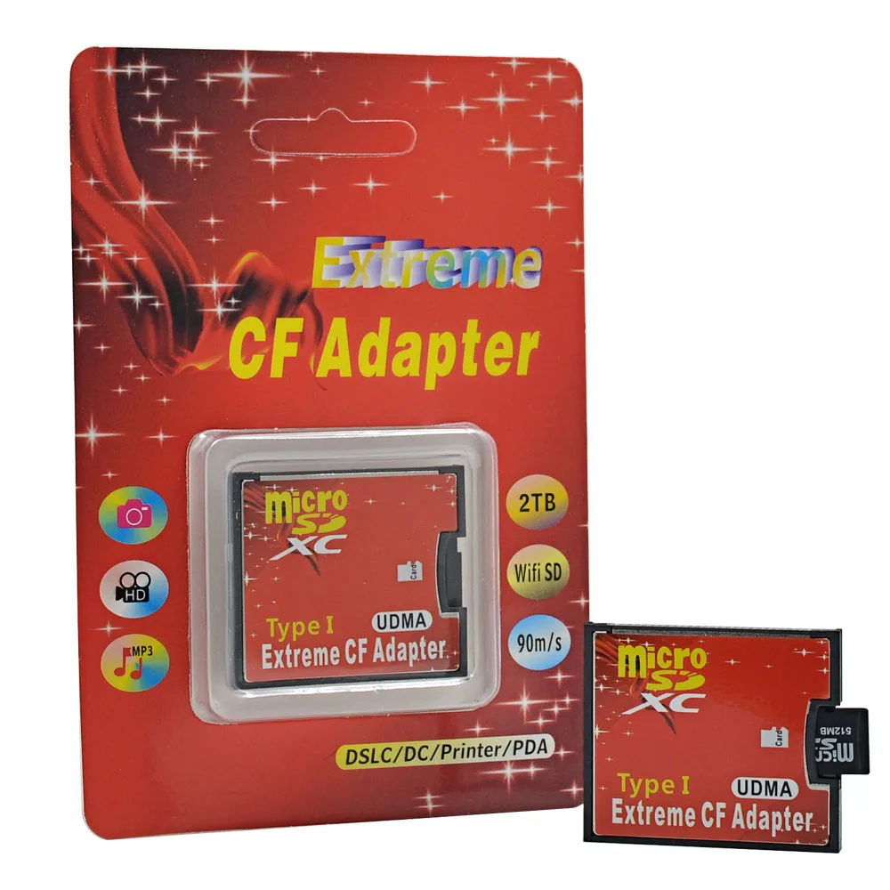Адаптер для карт Micro SD TF на CF SDHC компактный кардридер флэш-памяти типа I конвертер