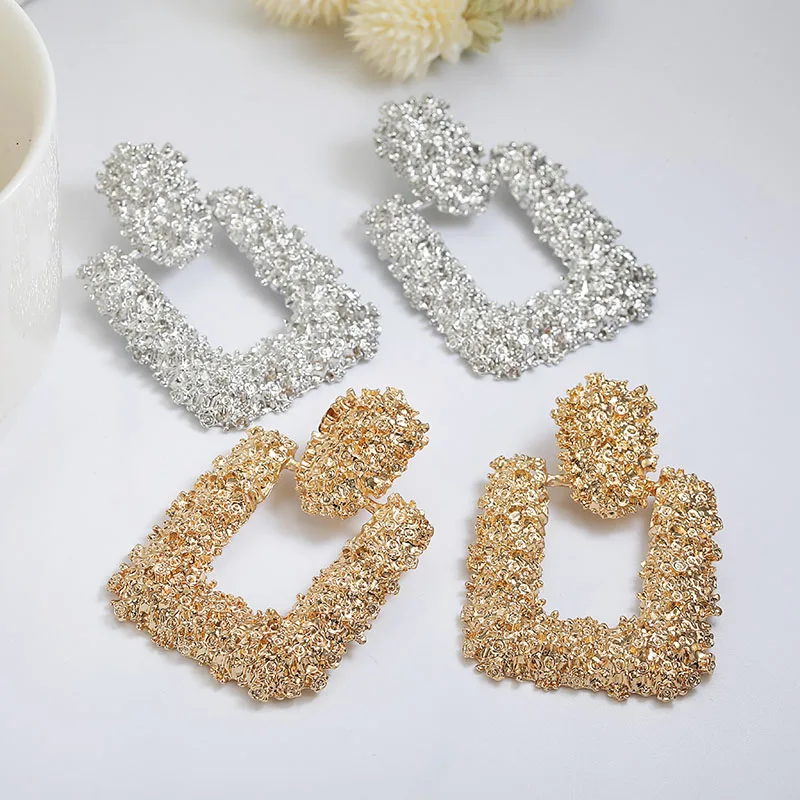 Большие квадратные геометрические Подвесные серьги очаровательные женские