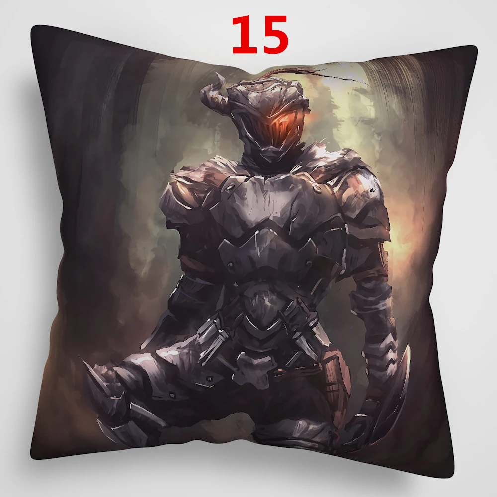 Suef Аниме Манга Гоблин Slayer аниме Двусторонняя крышка диванная Подушка 16x16 дюйм(ов) 40x40 см - Цвет: 15