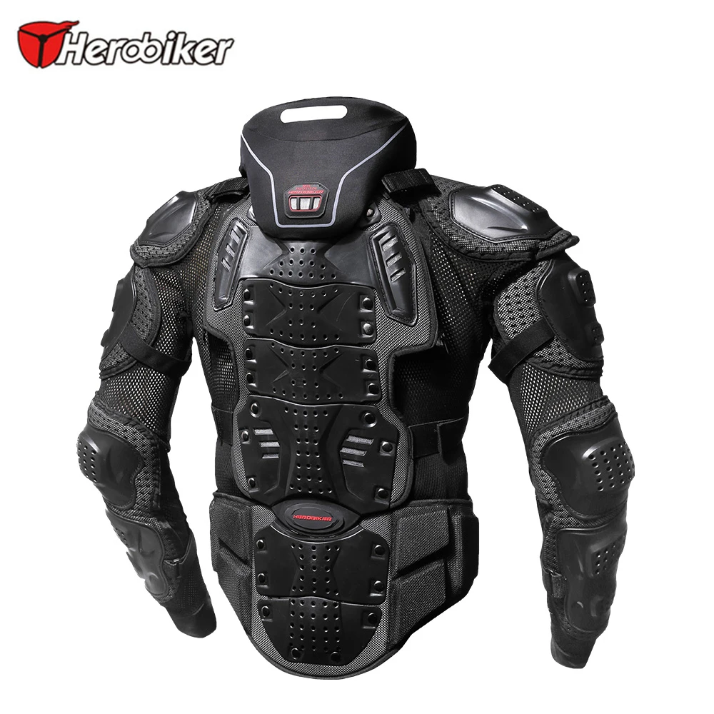 HEROBIKER мотоциклетная Броня Защита Защитное снаряжение Защита тела куртка для мотокросса мото куртки с защитой шеи