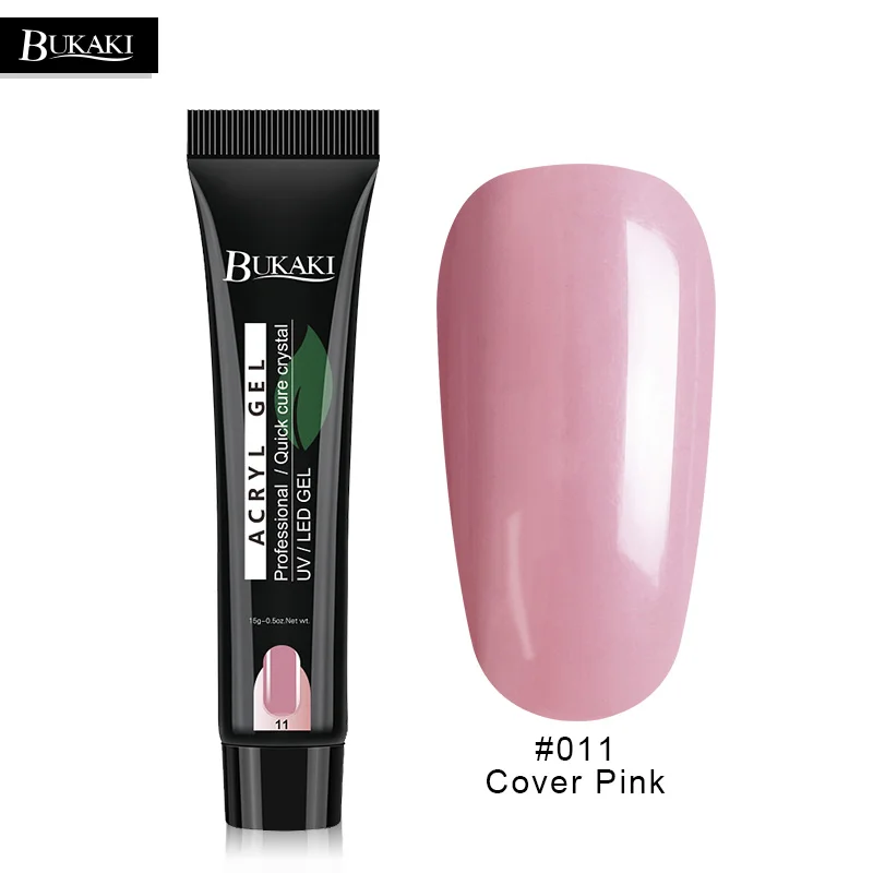 cover pink BUKAKI 8 цветов акриловый гель для маникюра наконечники длинный-прочный ноготь гель для наращивания ногтей лак Кристальный желе УФ СТРОИТЕЛЬ гель для наращивания ногтей - Цвет: cover pink