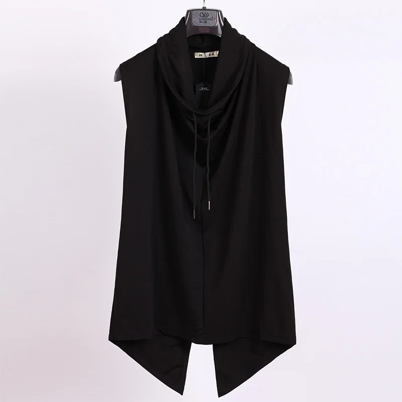 Жилетка мужская приталенная облегающий пиджак без рукавов на плечо в Корейском