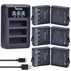 Tectra 6Pcs AZ16-1 1400mAh литий-ионный аккумулятор для xiaomi yi + LED USB зарядное устройство с 3 слотами для Xiao mi yi 4k 4k + экшн-камера 2