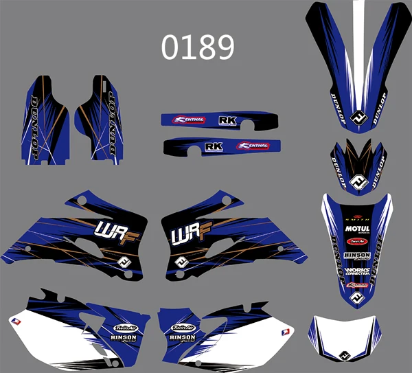 0189 3 м 5 видов стилей команда графика фоны наклейки для YAMAHA WR250F 2007-2013& WR450F 2007 2008 2009 2010 2011 - Цвет: 0189