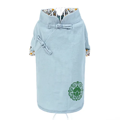 Летние куртки для собак в китайском стиле толстовки с капюшоном кошек одежда