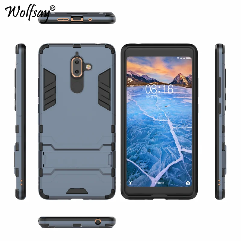 Чехол Wolfsay для робота Nokia 7 Plus ударопрочный Прочный защитный чехол телефона из