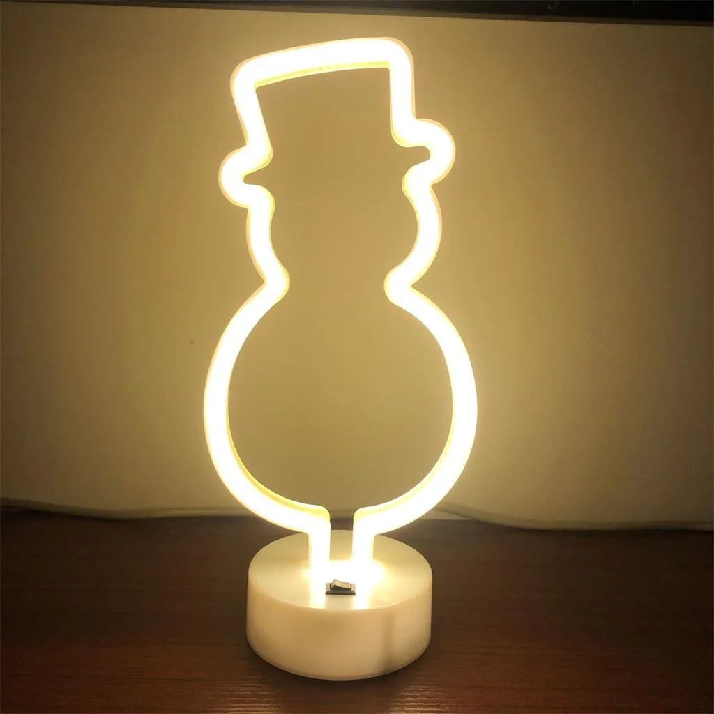 2019 горячие новые продукты Led атмосферный свет снеговик группа настольная лампа
