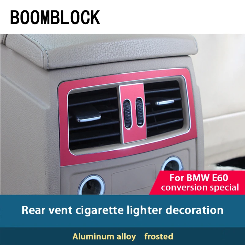 

Back Seat Cigarette Lighter And Outlet Panel Frame Covers Stickers For BMW E60 5 Series Car-Styling Accessories