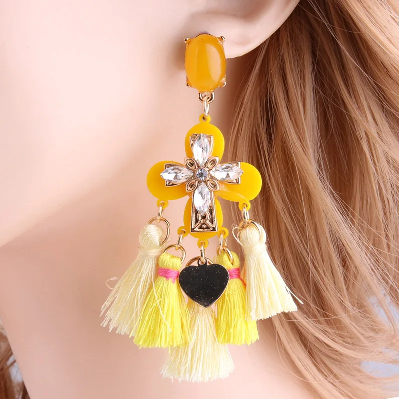 NeeFu WoFu капельная полимерная серьга серьги из натурального камня модные большие с