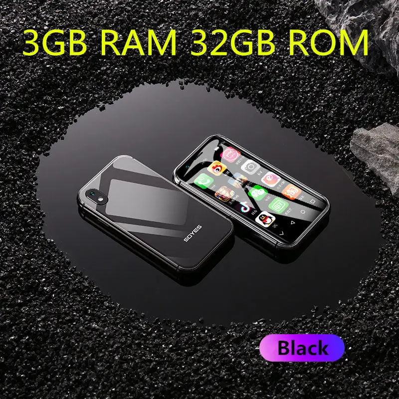 Black 3GB 32GB SOYES XS маленький 4G смартфон 2 ГБ 16 ГБ 3,0 дюймов Android 6,0 Dual SIM celular 3 ГБ 32 ГБ супер мини детский мобильный телефон pk 7s - Цвет: Black 3GB 32GB