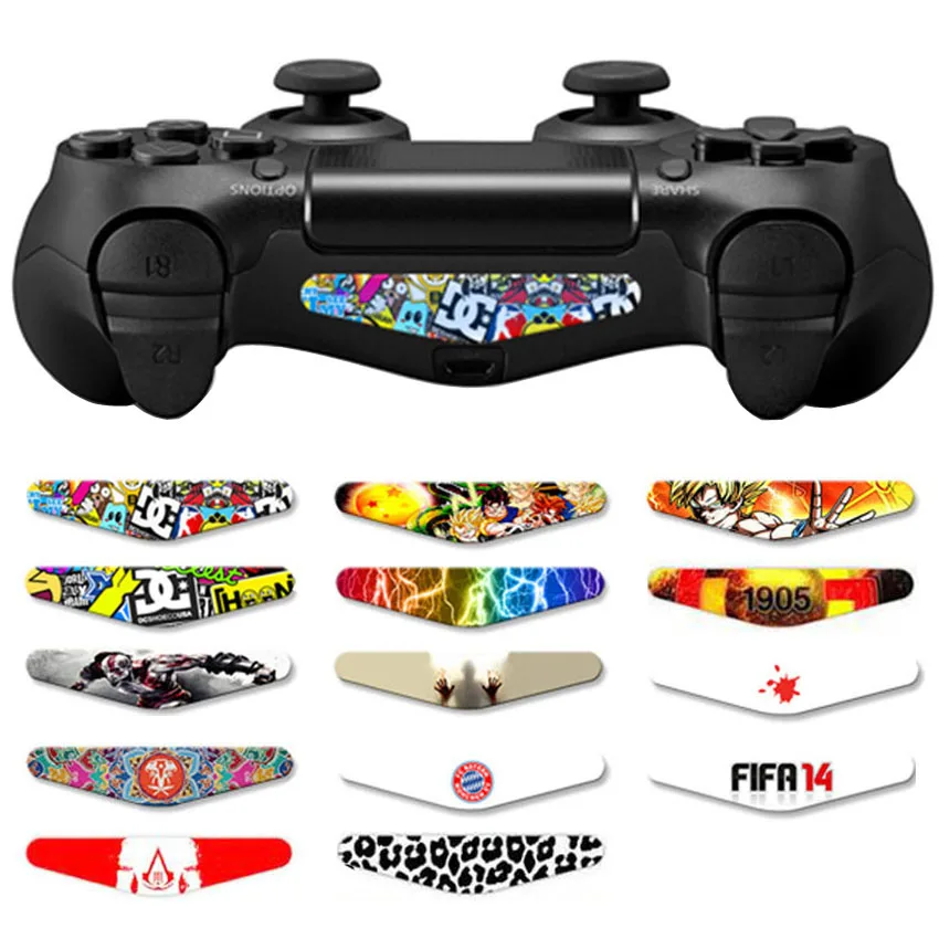 Из 2 предметов мода игры винил свет бар этикета защитить кожу для Playstation 4 PS4 Slim PRO