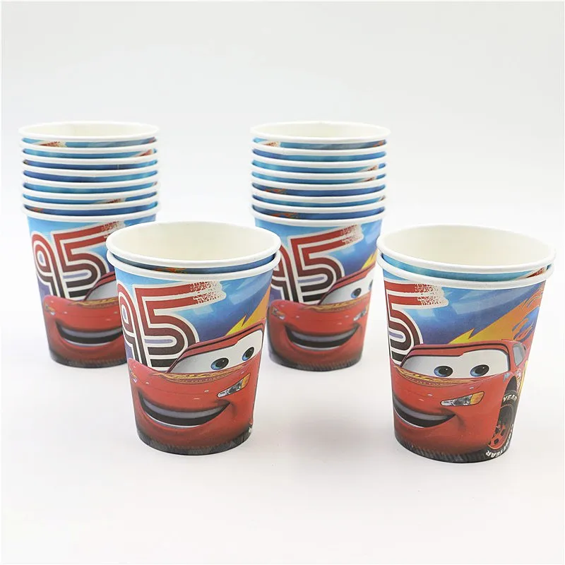Pop 21 шт/партия disney Lightning McQueen Автомобильная тематическая Бумажная скатерть тарелки чашки события вечерние поставки детские украшения на день рождения