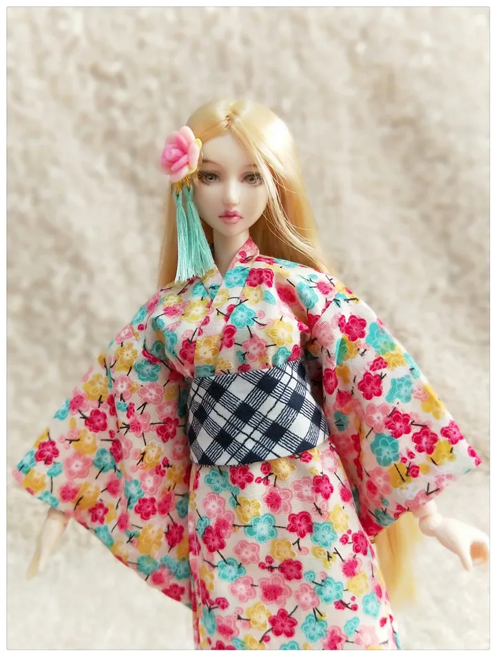 1 комплект = 2 шт. Новая Одежда для кукол модное японское кимоно с поясом для blyth licca ob24 1/6 аксессуары для кукол Одежда для кукол