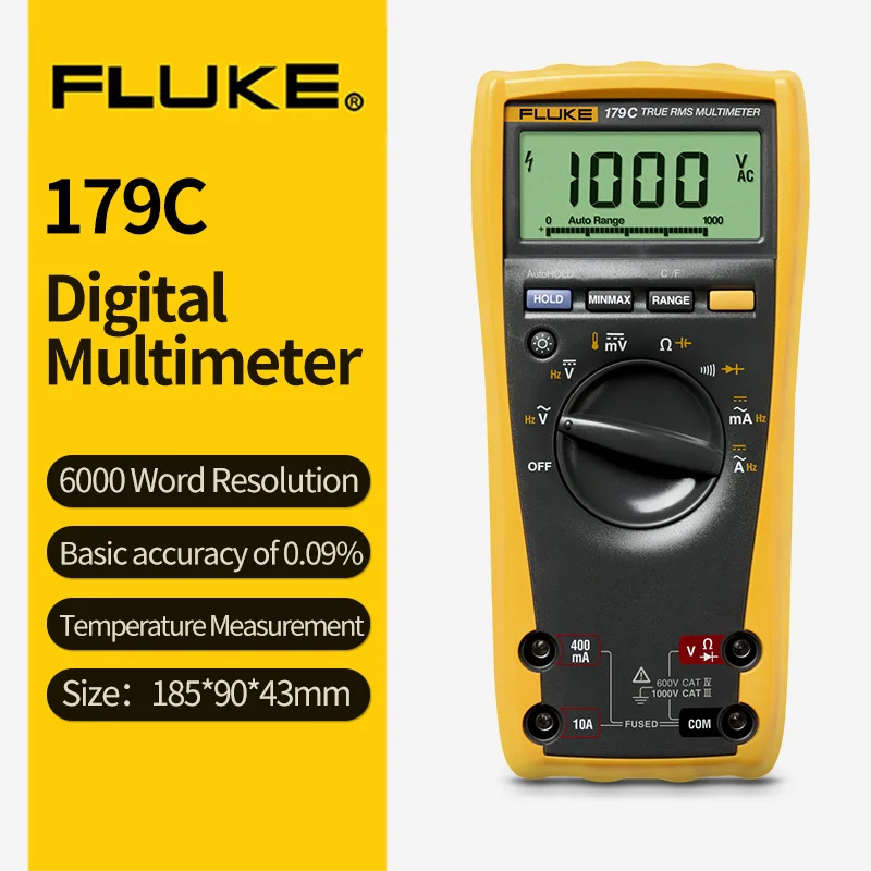 Цифровой мультиметр Fluke F175C, высокоточный автоматический портативный мультиметр - Color: F179C