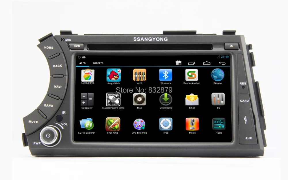 Бесплатная Доставка емкостный Cortex A9 Dual-Core Pure Android 4.4.4 Автомобиля DVD GPS Для Ssangyong Actyon