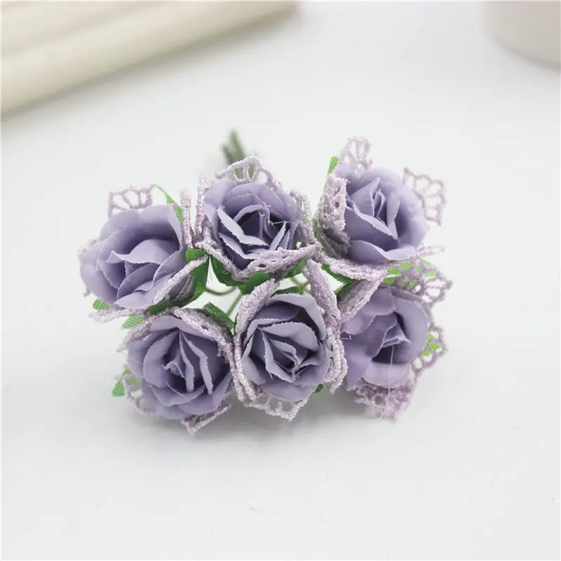 12 шт./лот Цветочные головки Шелковая роза букет Гирлянды шляпа свадебная одежда