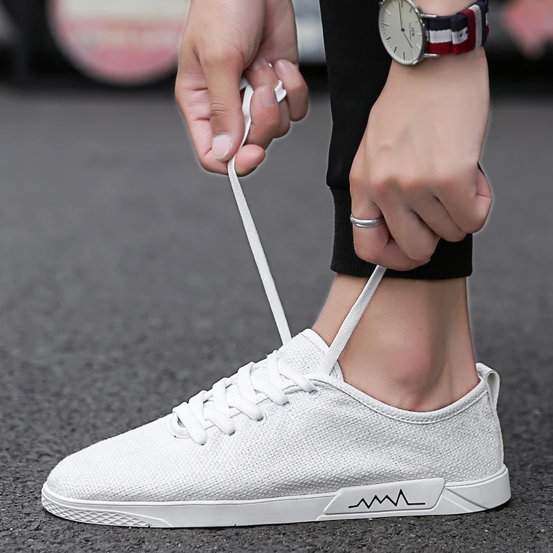 Men's shoes spring and autumn breathable linen men's wild tide canvas men casual | Обувь