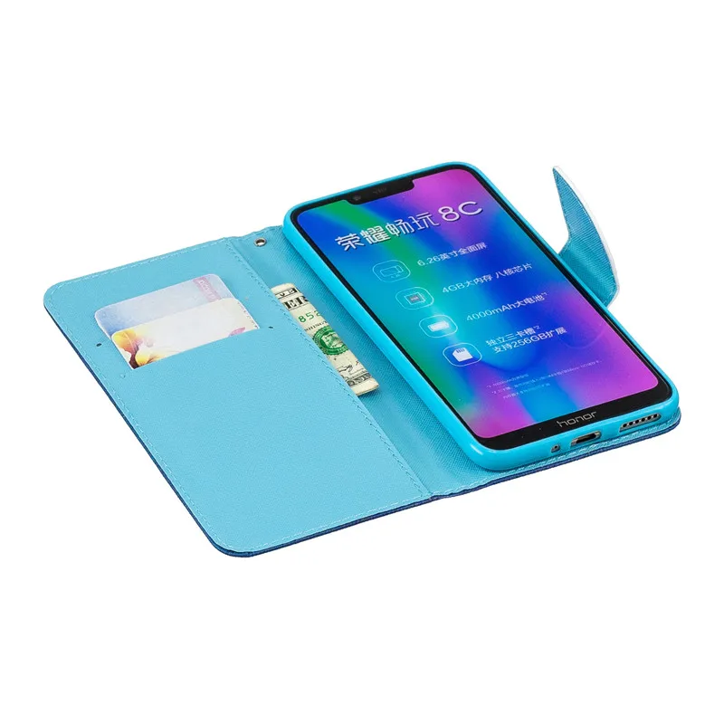 Чехол-бумажник с откидной крышкой для Huawei Honor 8C чехол в виде книжки телефона