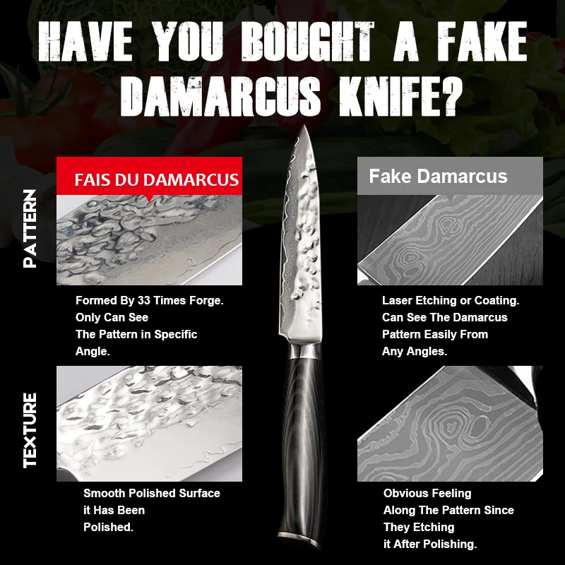 Дамасские Ножи 5 &quotнож для фруктов дамасский японский нож очистки овощей ручной