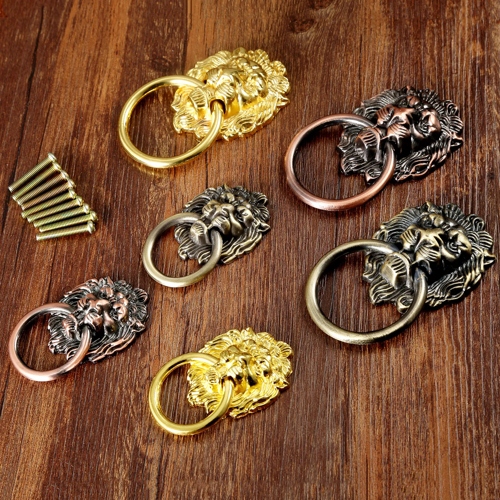 1 шт. ручки для антикварной мебели винтажные и шкафа с головой льва мебель дверь