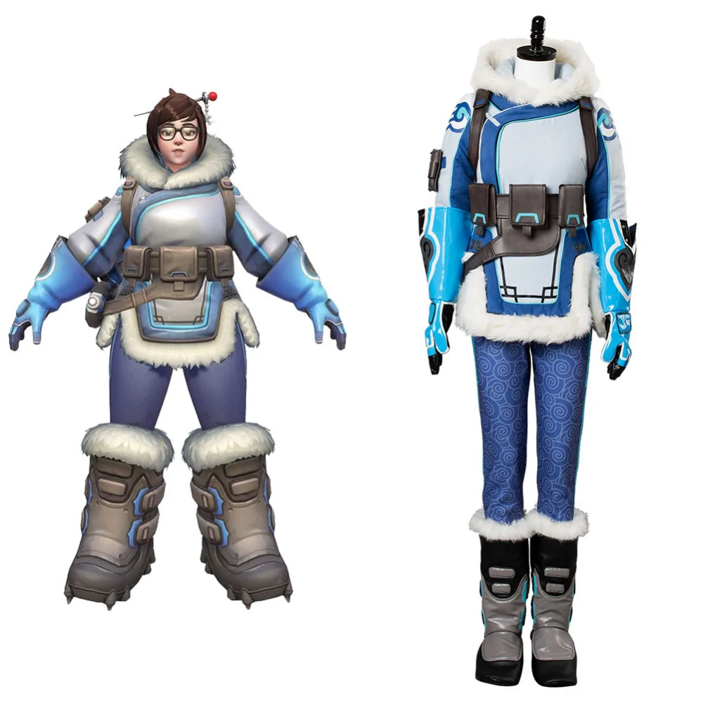 Игры OW Косплей Мэй Костюм Пальто для взрослых женская одежда на Хэллоуин