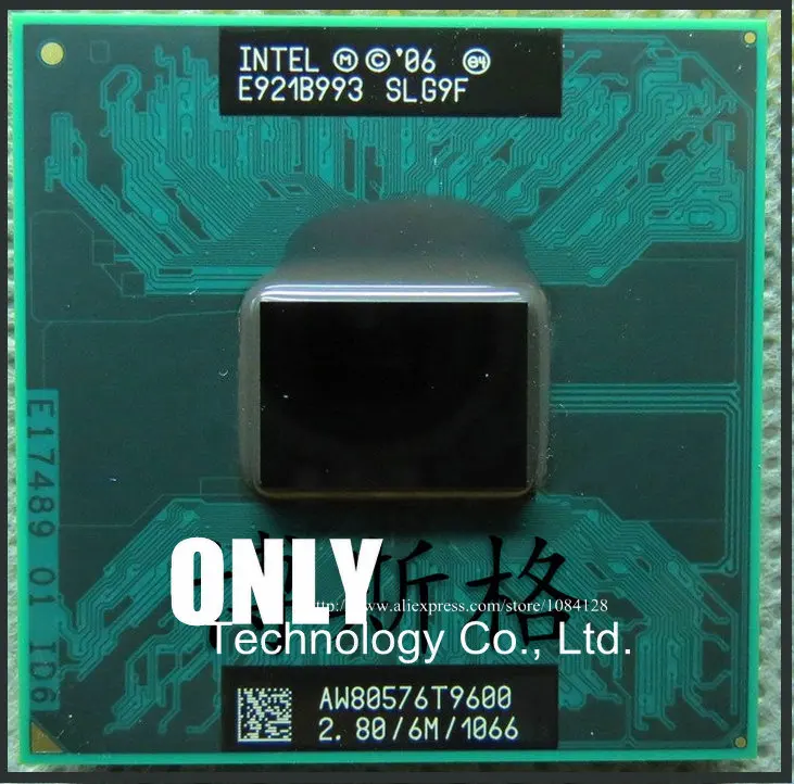Новый процессор Core 2 Duo t9600 T9600 CPU 6M Cache/2 8 ГГц/1066/двухъядерный для ноутбука GM45/PM45|laptop