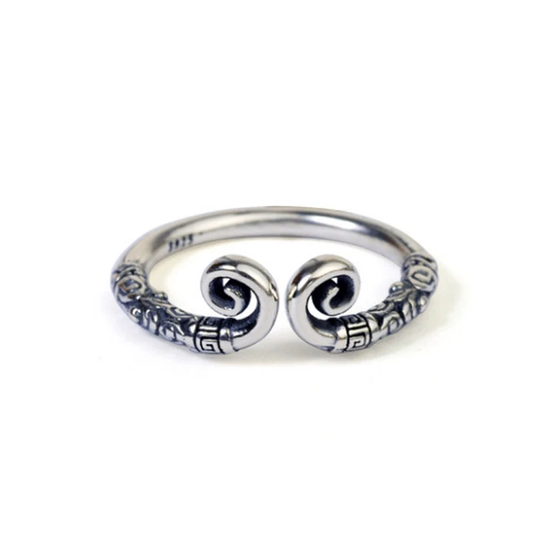 

100% Pure 925 Sterling Silver Jewelry Head Band Rings Wide Version Men Sign Ring For Women Special Fine Gift 1028