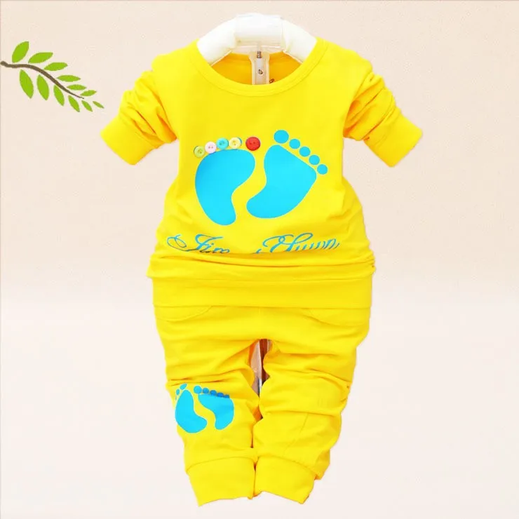 2 Piece set at home Modal little boy and girl Jersey Trouser Set jumper suits newborn layette child kid clothing sets tops pants |