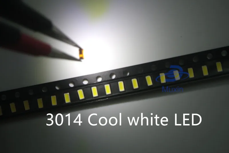 3014 SMD светодиодный 200 шт. чип Белый Ультра яркий 0 1 Вт 11-13LM 30mA 3V для поверхностного