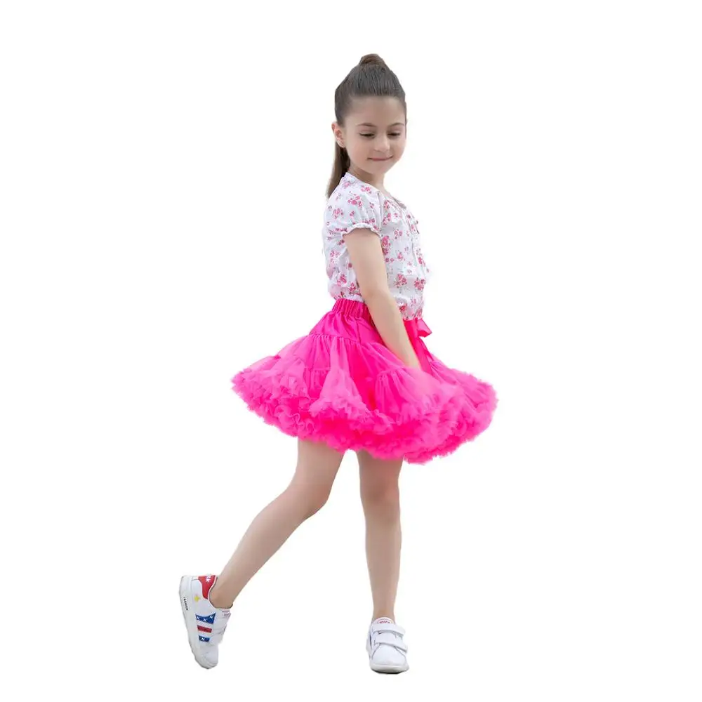 Разноцветная шифоновая Пышная юбка американка для маленьких девочек летние юбки